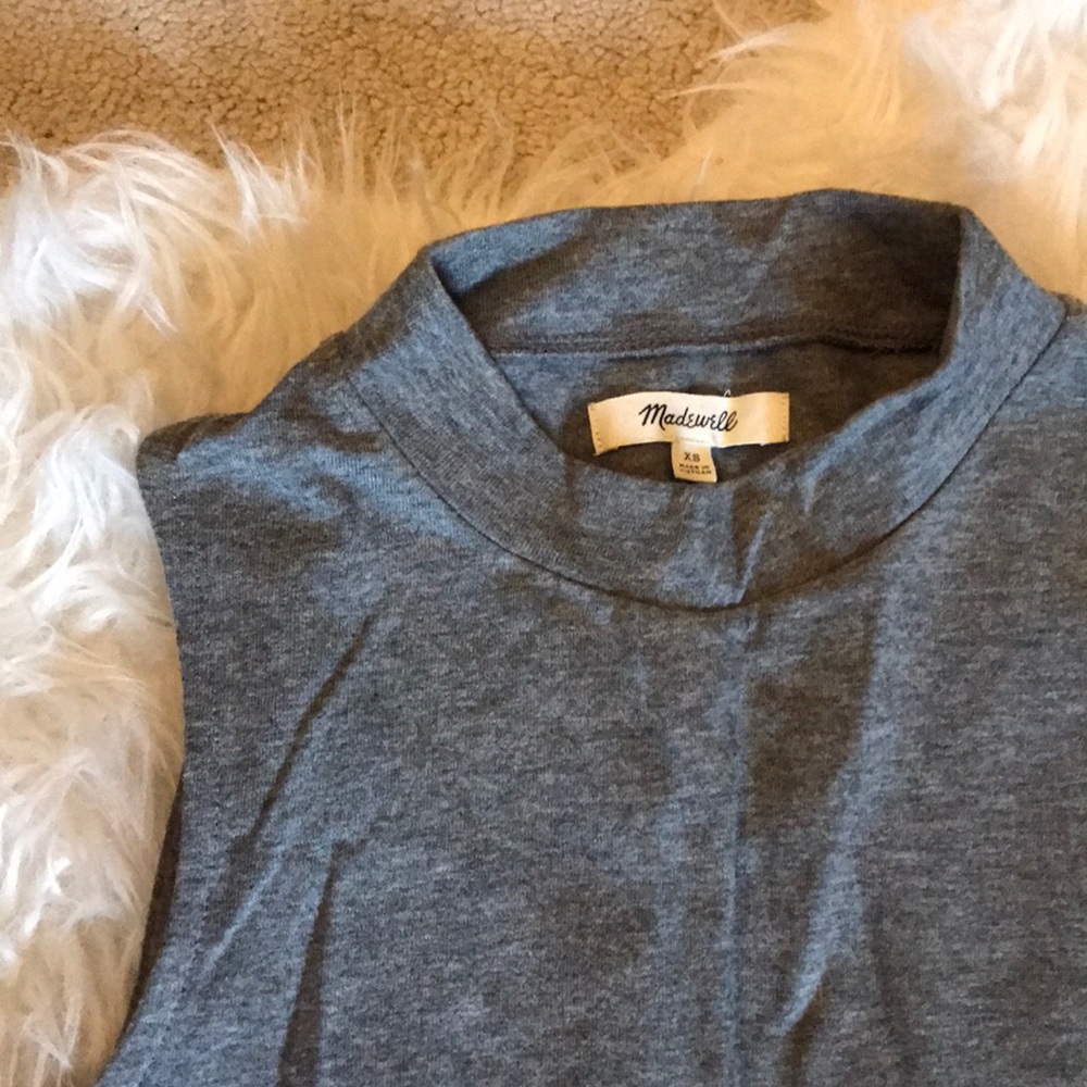 High neck grey tank